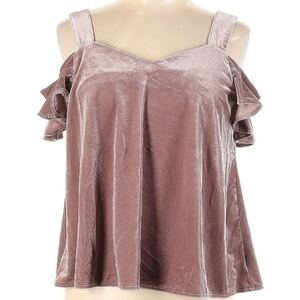Hippie Laundry Pink Sleeveless Ruffled Blouse